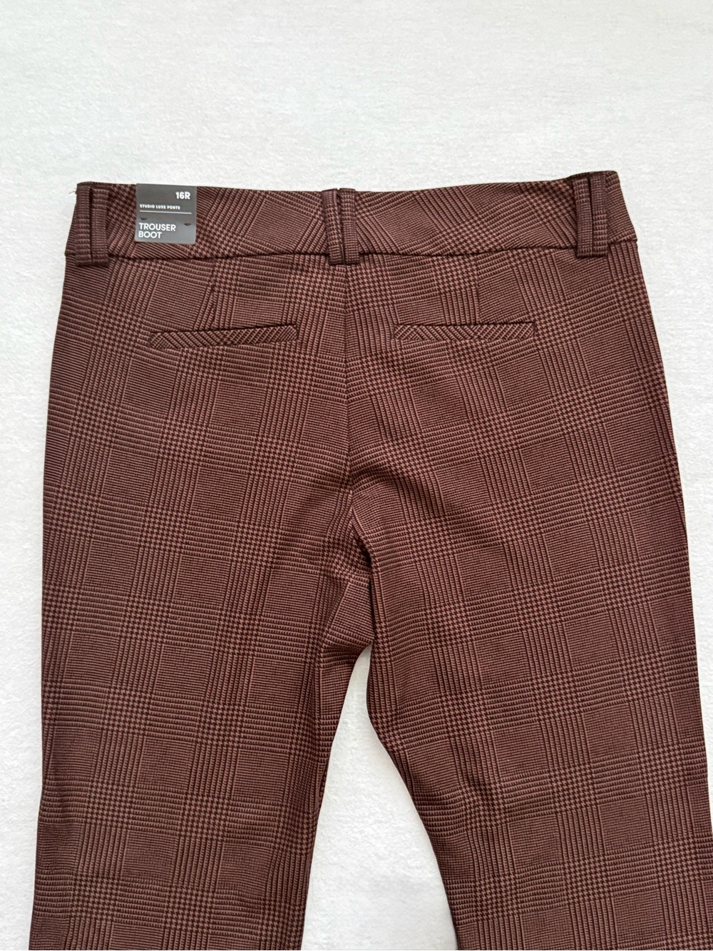 Torrid Studio Plaid Trouser Bootcut Dress Pants Brown Black Size 16R NWT Office - Picture 4 of 10
